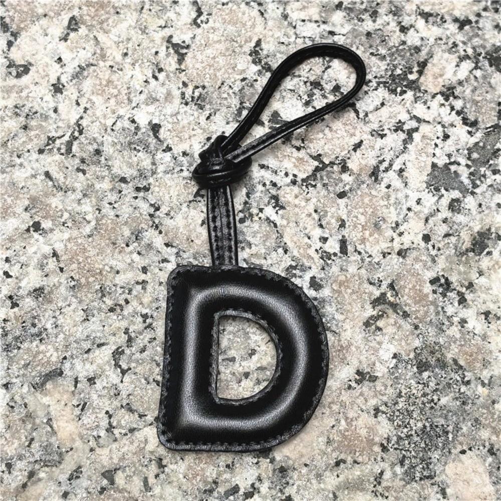 26 Initials Leather Alphabet Key Chain Genuine Sheepskin Car Pendant  Ladies