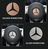 Car Steering Wheel Emblem Crystal Diamond Sticker For Mercedes Benz A B C E Class GLA CLA GLC GLK GLE Series Accessories xxx1