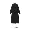 Kaslead New Arrival Women's Clothing Fashion Style Fashion Minimalist with Belt Double Breasted Long Cotton Coat Outwear