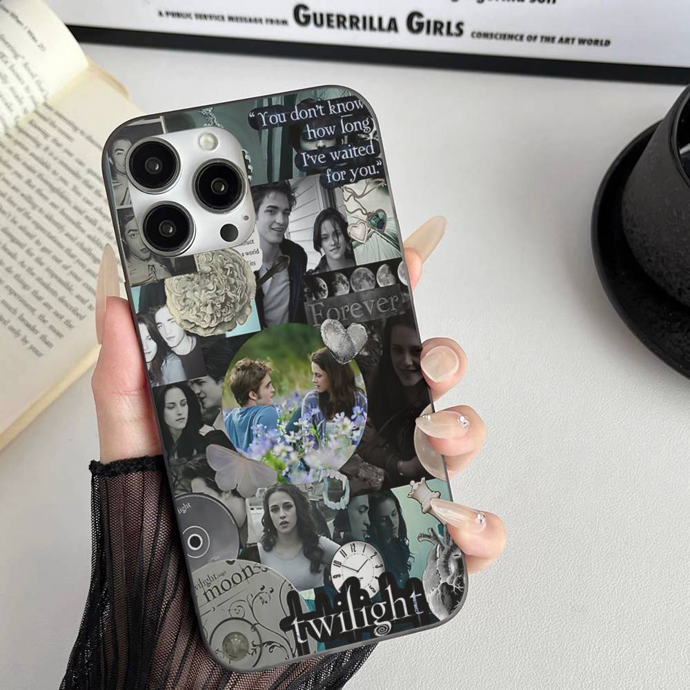 TV Twilight Isabella Edward Cullen Per IPhone 16 15 14 13 12 11 17 Pro Max Plus Custodia per Telefono Ondulata Anti-Caduta