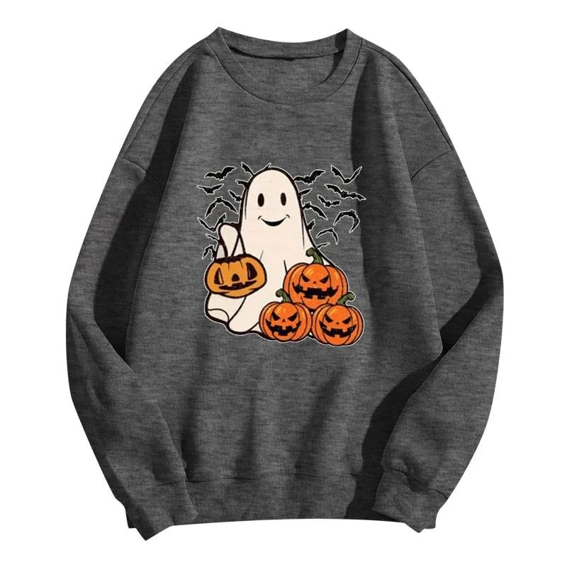 Lockeres lässiges bedrucktes Langarm-Sweatshirt Fabrik Großhandel Europäisches und amerikanisches Halloween-Sweatshirt Rundhals