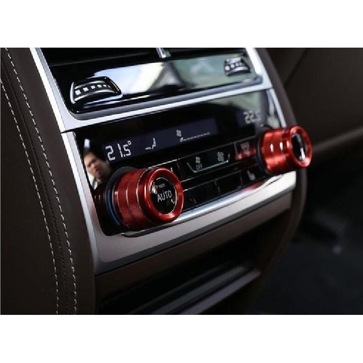 Rear AC Adjusting 2PCS Knob Ring Decor For BMW X3 G01 X4 2018- Red Aluminum