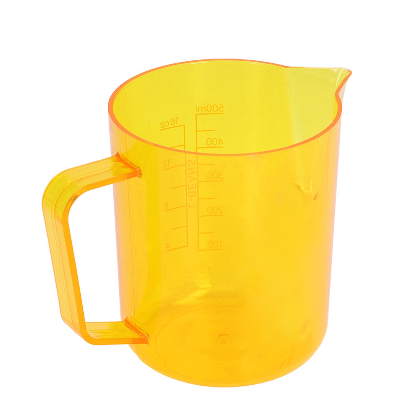 

600ml Milk Frothing Pitcher Acrylic Cup Coffee Steaming Pitchers Latte Art Jug for Making CoffeeYellow L жовтий