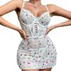 "Floral Pure Desire Sling Nightdress with Drawstring Detailing"