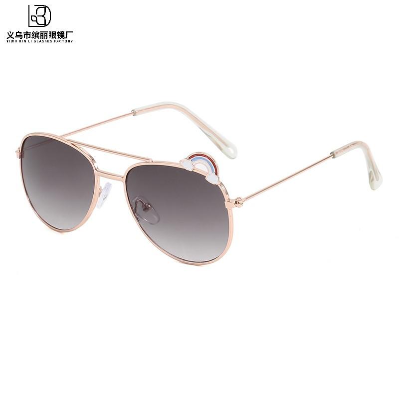 Fashion Children'S Sunglasses Cute Rainbow Double Beam Baby Sunglasses Sun Protection Uv Protection Glasses