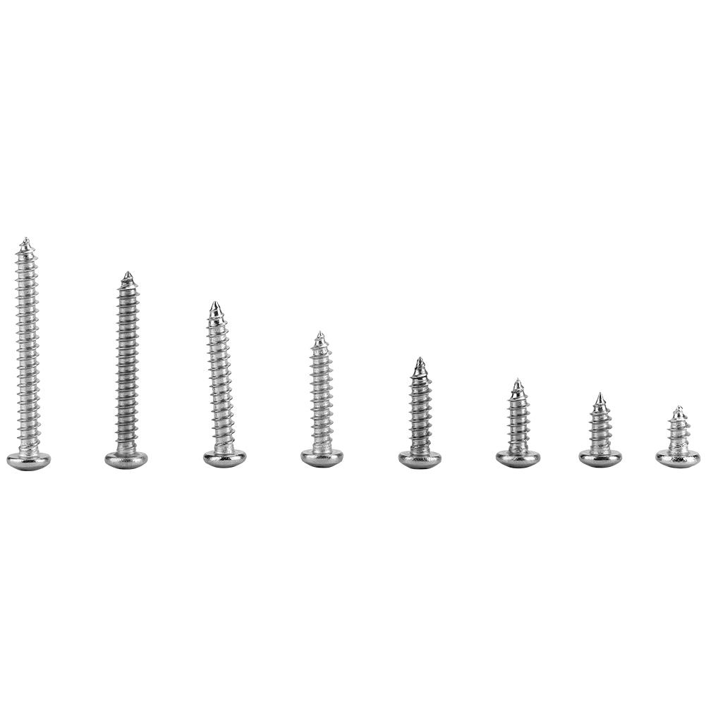 

200Pcs M4 Stainless Steel Cross Self Tapping Screws Combination Set Pan Head