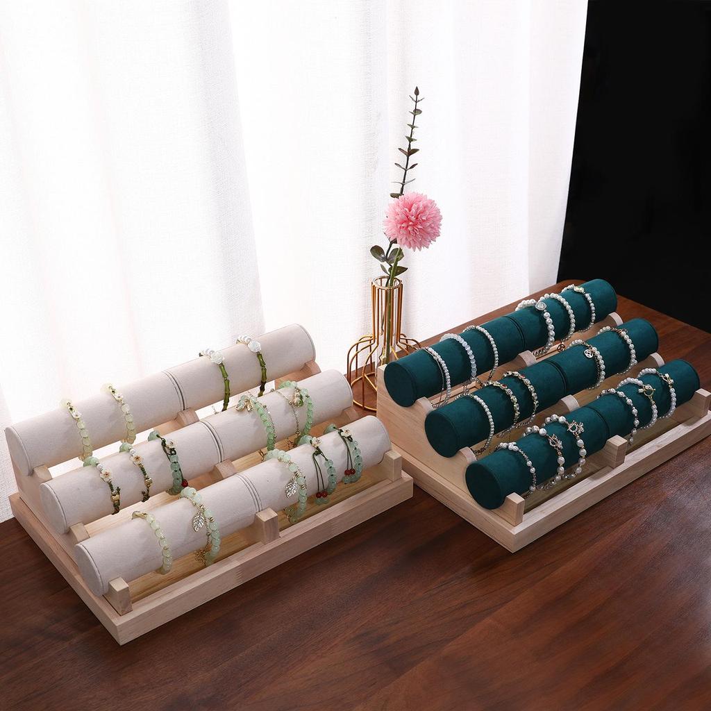 Solid Wood Bracelet, Bangle, Watch, Hair Tie, Beads, Jewelry, and Necklace Display Stand