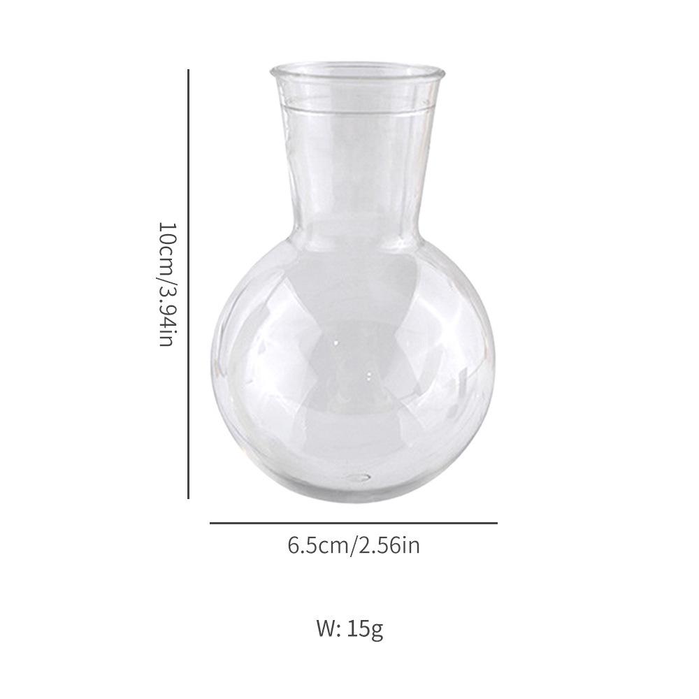 Transparent Wall-Mounted Hydroponic Plant Vase with Suction Cup Hook for Pothos - Small Hanging Eco-Bottle Container