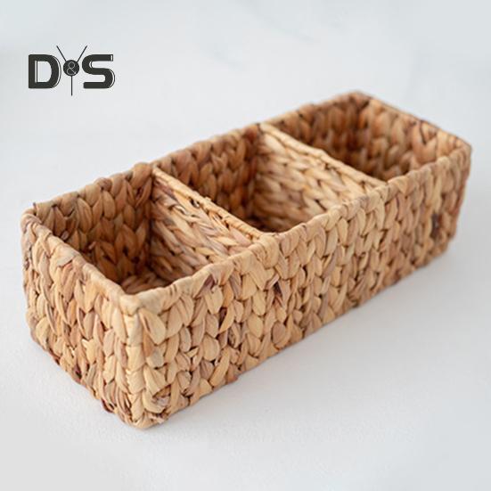 Hračky Kosmetika Proutěný koš Pletený dělený koš Velkokapacitní Ekologický víceúčelový stolní zásuvka Organizér Úložný koš