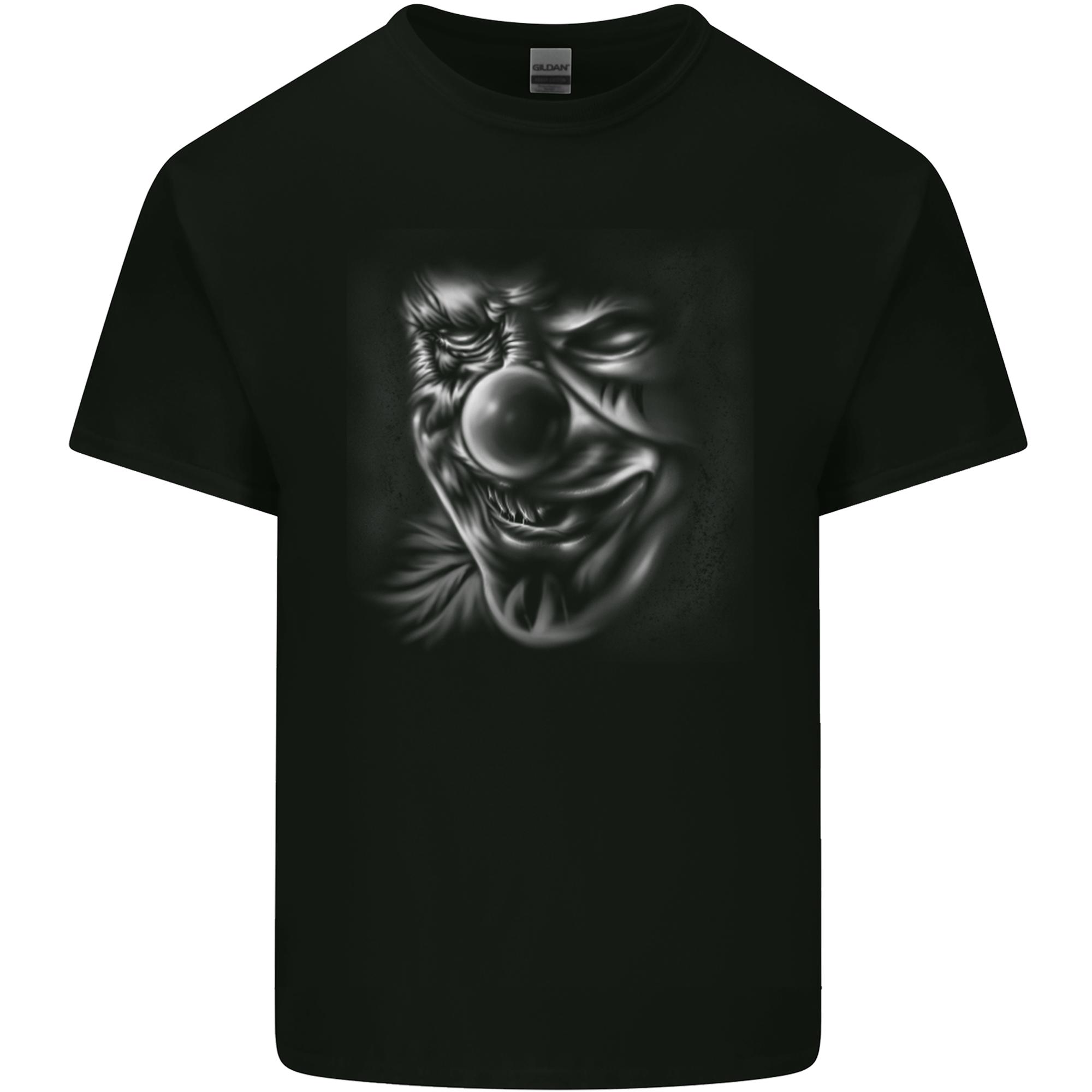 Evil Clown Face Demon Skull Halloween Unisexs Light Cotton TShirt S