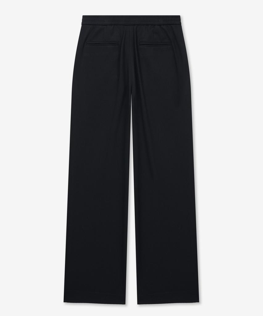 Tienjiti Wide Fit Ribbed Banding Pants (Black) Tnpa6E109Bk