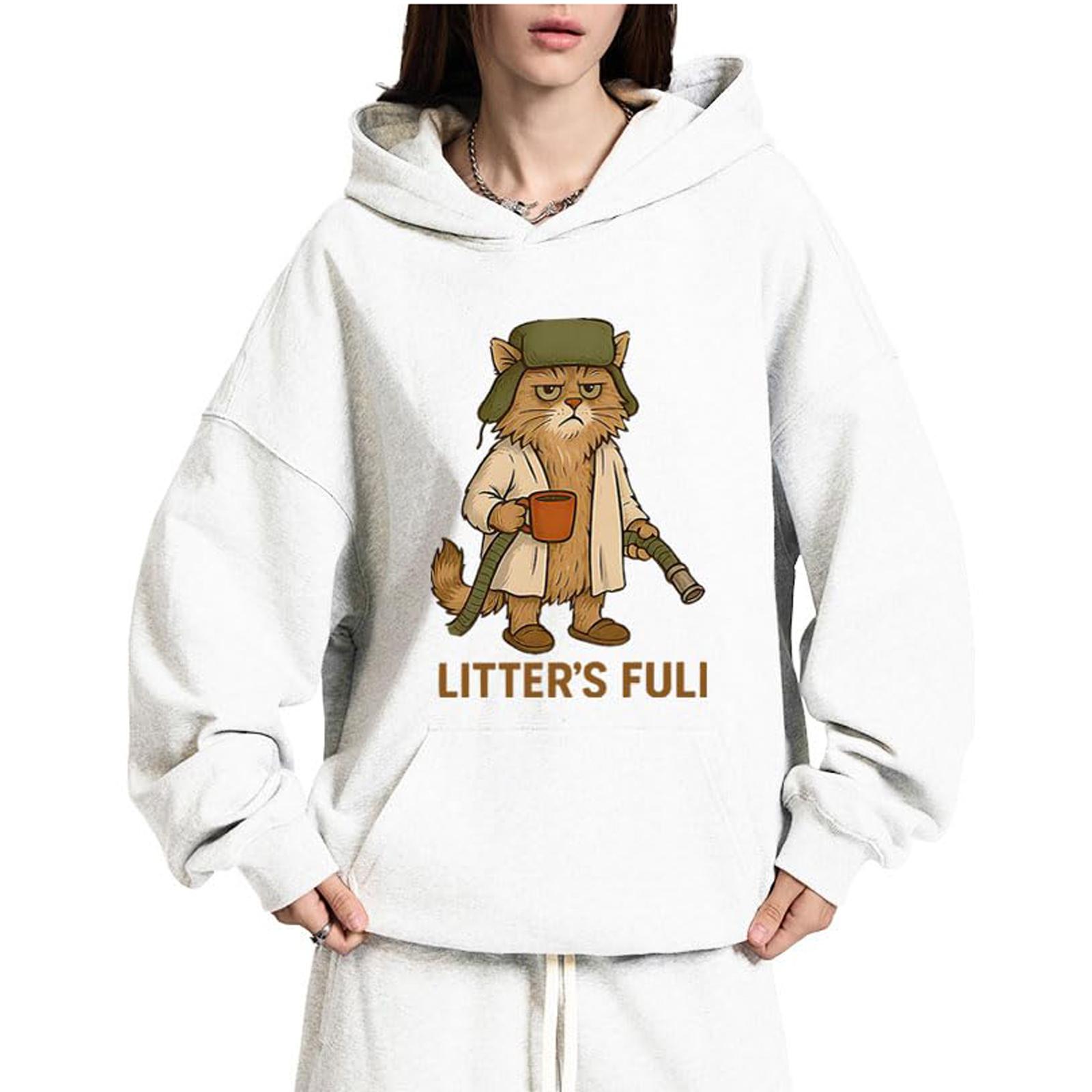 

Женская модная повседневная толстовка с длинным рукавом, принтом и круглым вырезом XL белый