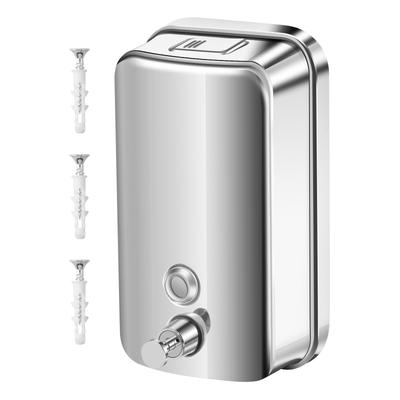 1000ML Soap Dispenser Stainless Steel Wall Mount Bathroom Liquid Soap Detergent Shampoo Shower Gel Storage Bottle Toilet Kitchen