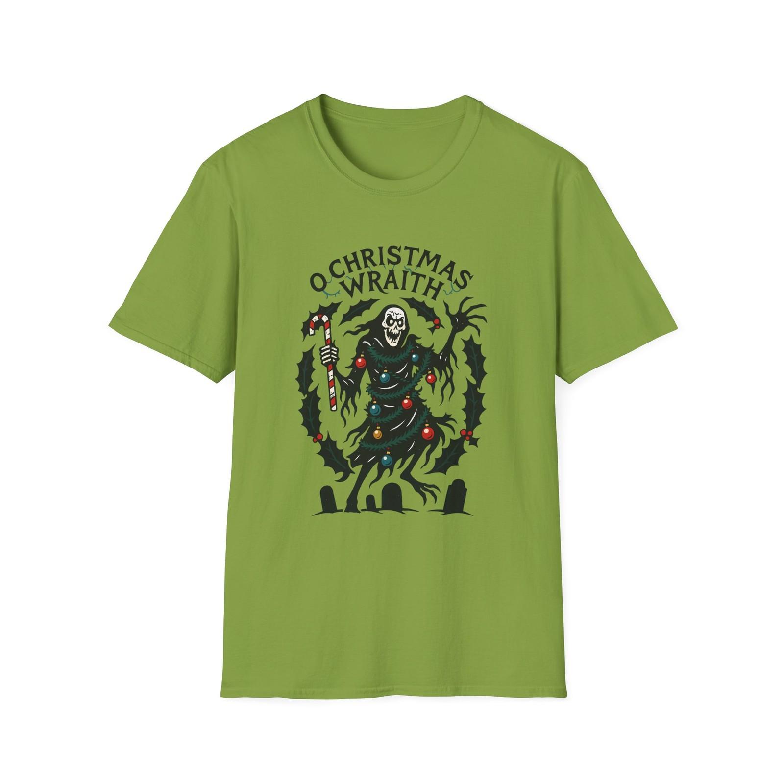 Unisex Softstyle T-Shirt Mens Womens Tees Top Skeletal Wraith Gothic Christmas Graveyard Graphic Tee S