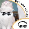 Dog Cat Collar Bowtie Breakaway Adjustable Cat Collar with Bow Tie for Cat Black and White Bow Tie Collar for Cats Dog with Bell Collar for Small