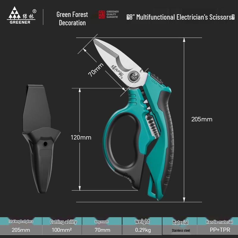 Майстерний інструмент електрика для зачистки дротів та обтискання - Інструмент для зачистки, різання та ножиці для кабелів