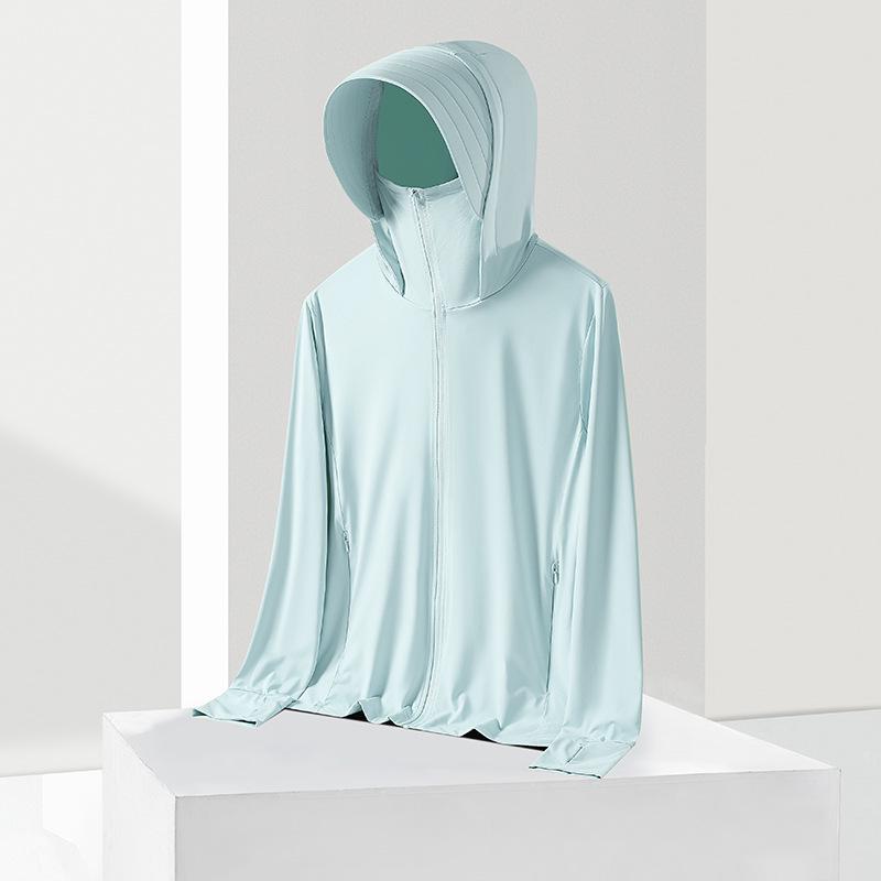 Original Detachable Brim Ice Silk UV Protection Breathable Summer Jacket for Women and Men