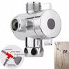 3 Way Shower Diverter Adapte 1/2” with Hand Shower Cradle for Bathroom Hand Shower Hardware Accessory for Home Daily Use