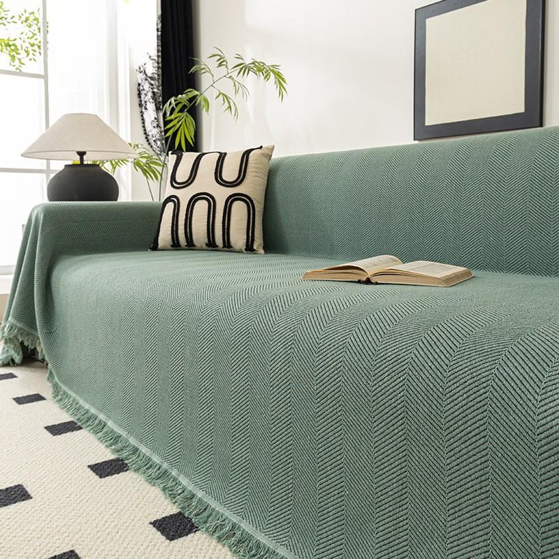 Herringbone Chenille Sofa Towel Cover Cloth Soft Four Seasons Universal All-Inclusive Full Set Sofa Cover Non-Slip