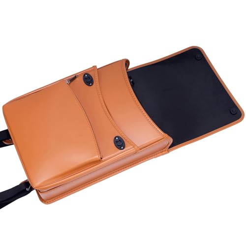 Hideo Wakamatsu - Made in Japan, Schulrucksack/Tagesrucksack für Erwachsene mit Clarino-Gewebe, Wasserabweisend, Kamel