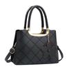 Trendy Color Block Handbag For Women 2024 Spacious Pu Shoulder Bag For Daily Use