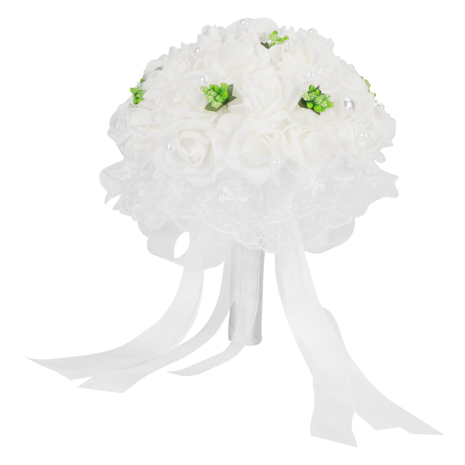

Свадебный букет невесты, держащей пену с цветами, кружевной край, креативные принадлежности для букетов Large Bouquet