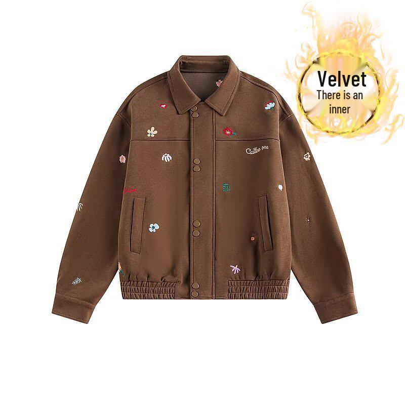 

Unisex Retro Floral Embroidery Jacket - Autumn Casual College Style XXL