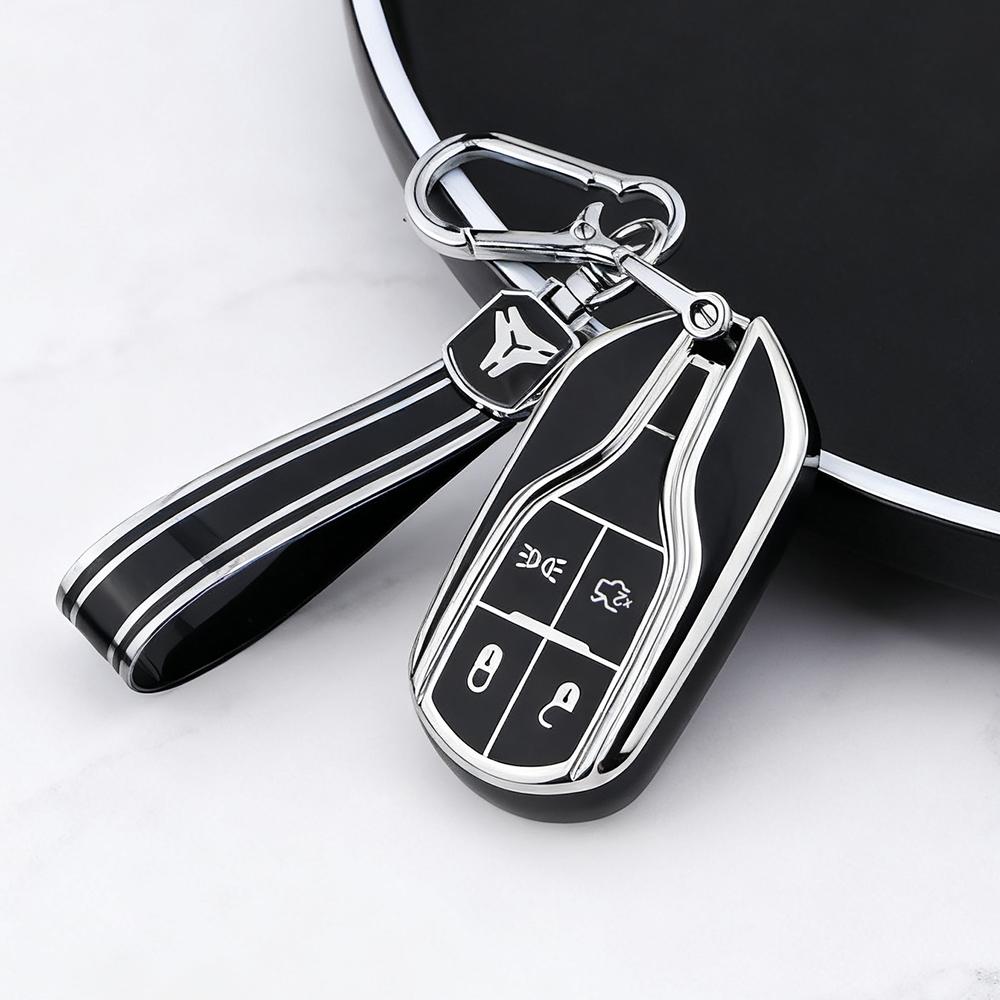 Soft TPU Car Remote Key Case Cover Holder for Maserati Levante Ghibli Quattroporte GT Granturism GranCabrio Car Accesories
