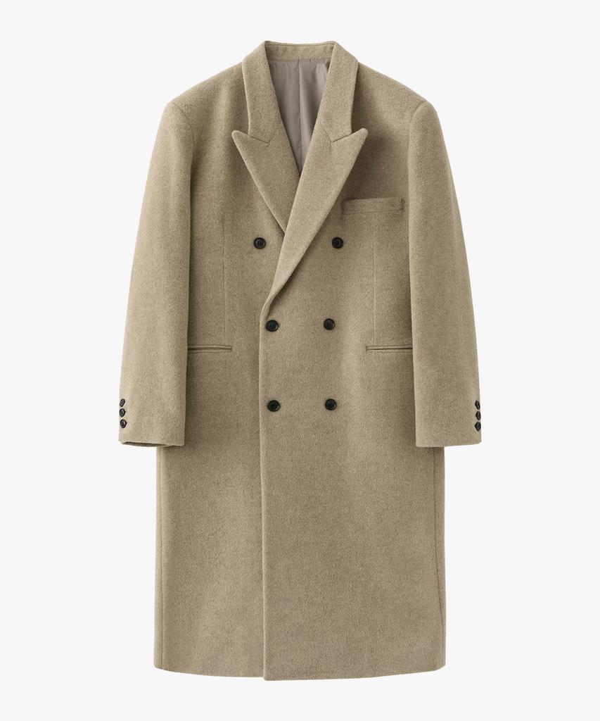 Suare Women 100% Wool Long Coat Beige