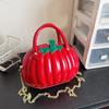 Women Pumpkin Shape Handbag Versatile Creative Shoulder Bag Fashion Cute Multifunctional Waterproof Halloween Handbag