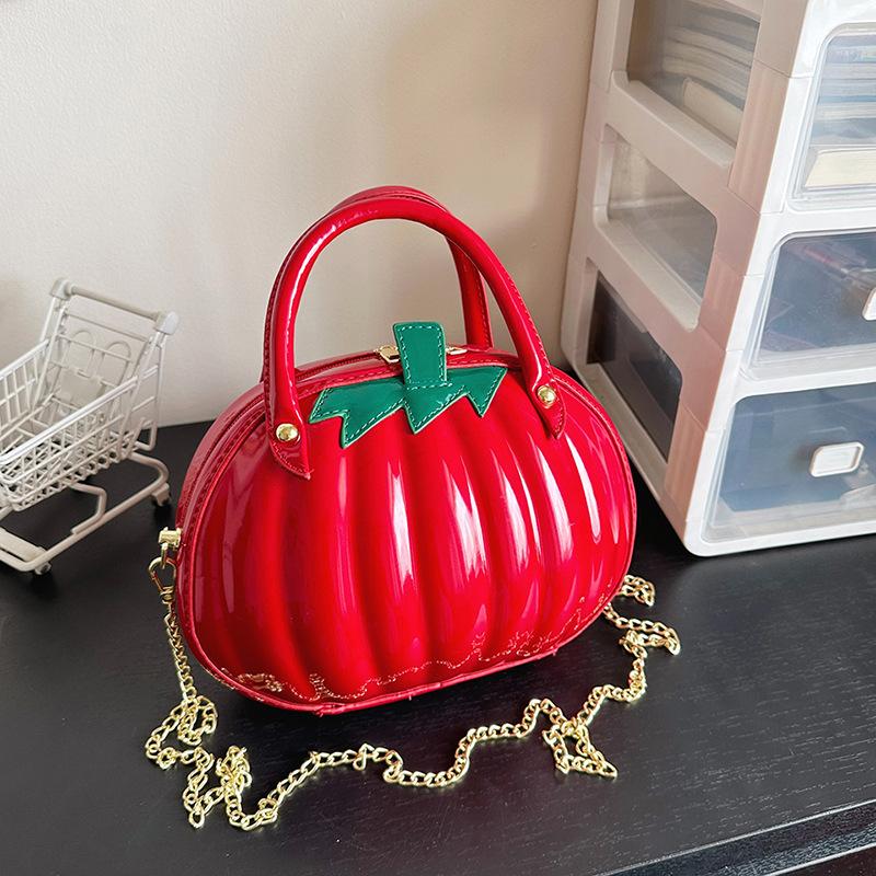 Women Pumpkin Shape Handbag Versatile Creative Shoulder Bag Fashion Cute Multifunctional Waterproof Halloween Handbag