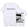 Anime Drift AE86 Initial D Oboustranné tričko s kulatým výstřihem a krátkým rukávem, letní, ležérní, unisex, R34 Skyline GTR JDM Manga trička