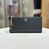 Black Dd Logo Pattern Leather Slim 2 Fold Wallet Dcwa5f528bk