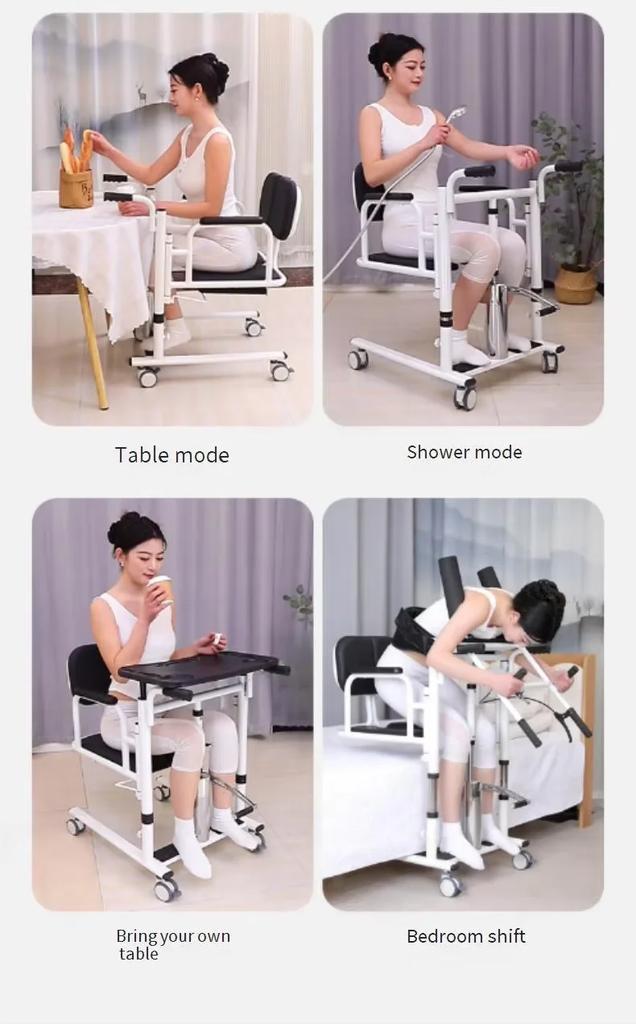 Multifunktionale Toilettenstuhl für ältere Menschen Patientenhebe-Transferstuhl Hebe-Transferstuhl für ältere Menschen