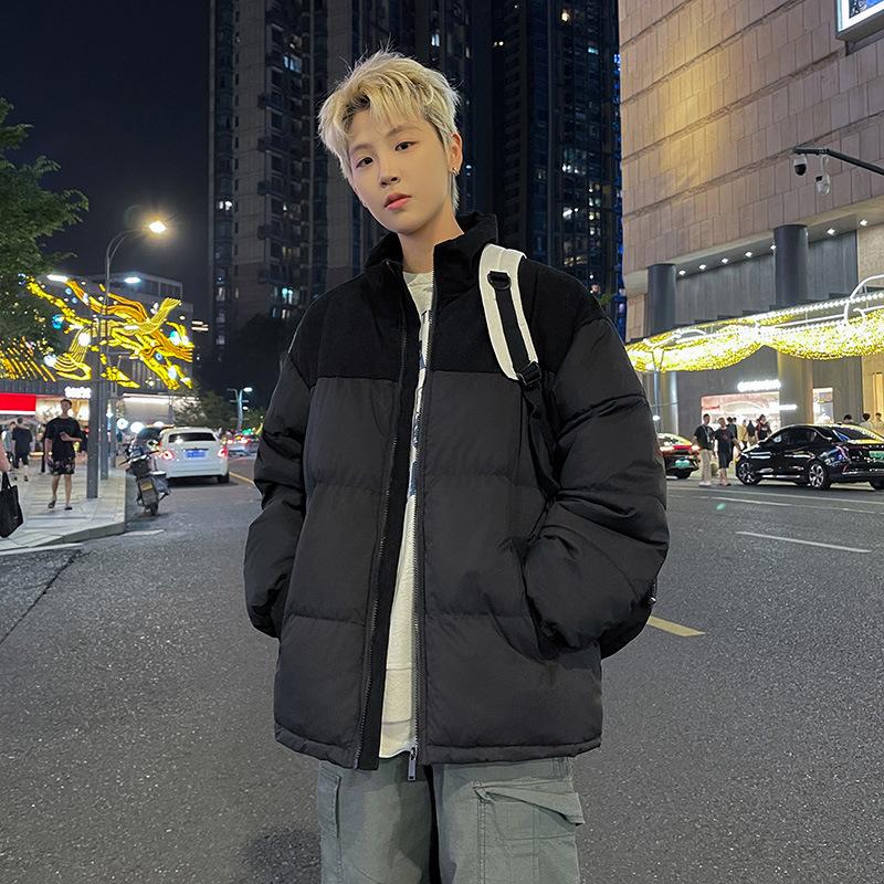 Padded clothes men's winter windproof corduroy padded clothes couple women's thickened padded jacket jacket stand-up collar to keep warm
