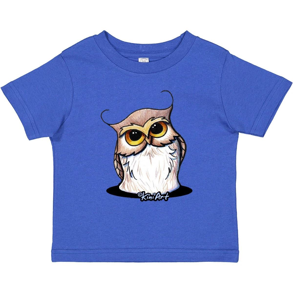 Inktastic KiniArt Owl Toddler T-Shirt - KiniArt Bird Birds Owls Cute Child Kid 120