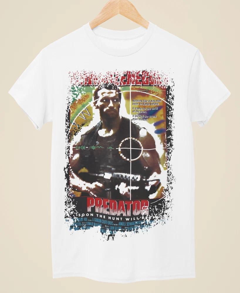 Predator Movie Poster Inspired Unisex White TShirt S