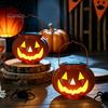 Solar Powered Pumpkin Lantern Lanterns, Waterproof Outdoor Halloween Light, Spooky Festive Patio Hanging Decor Orange for Yard Garden Porch