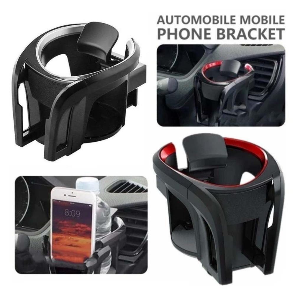 Durable Air Vent Mount Car Cup Holder ABS Convenient Beverage Rack Multifunctional Mobile Phone Rack Car Interior Accessories