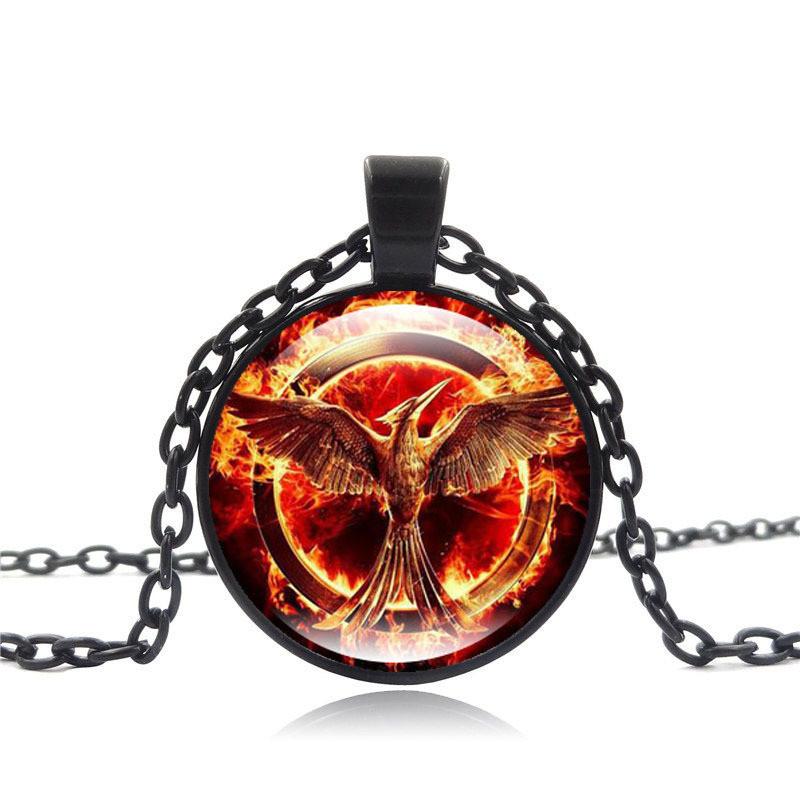 

Alloy Plated Versatile Hunger Games Mockingbird Necklace Fashionable Unisex Jewelry Piece чёрный