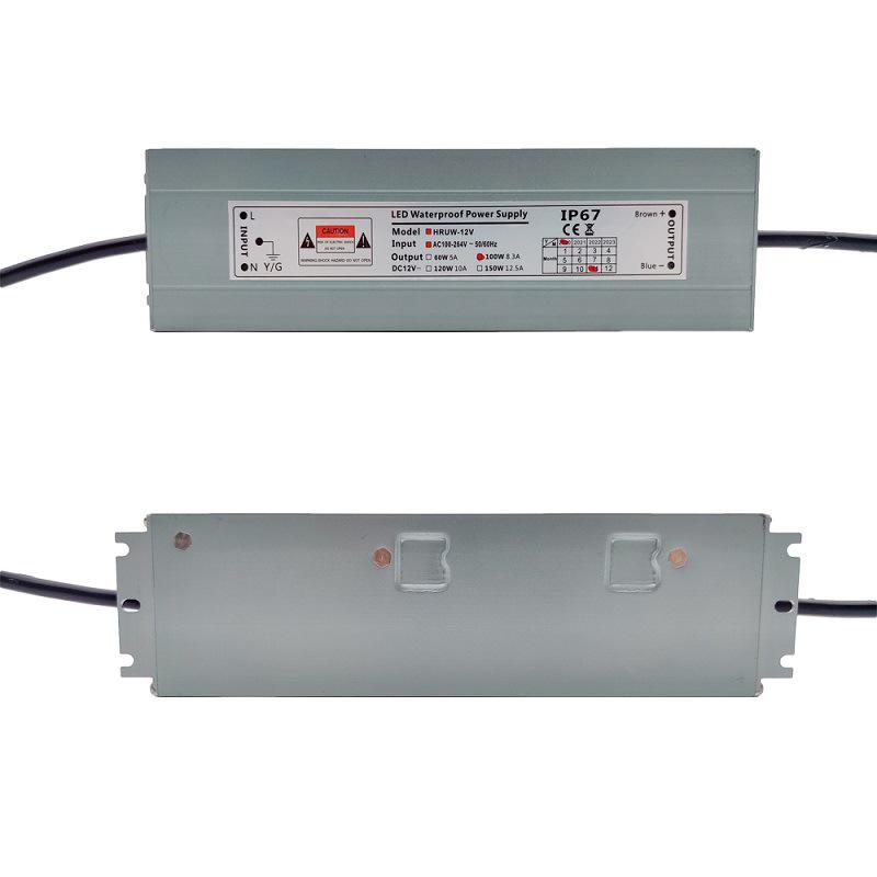 IP67 Waterproof Outdoor 12V Power Supply Transformer, Dustproof, Rainproof