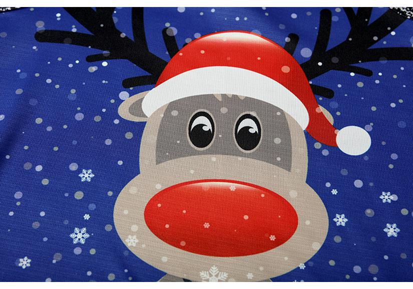 2023 European Christmas Reindeer Off-Shoulder Long Sleeve Top: Women's Casual Fashion