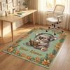 Kittens Theme Soft Crystal Velvet Rug Custom Name & Text Print Non Slip Floor Rug for Bedroom Living Room
