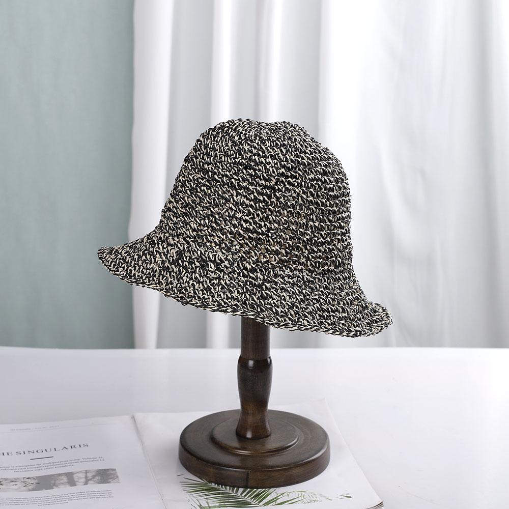 

2022 Color mixing simplicity caps Women s summer hat Women s cap Straw hat Golf cap sun hats Men s panama hat beach Women hat 56-58cm чорний