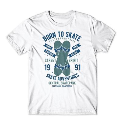 Born To Skate T-Shirt. Skateboard Skater 100% Cotton Premium Tee New