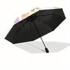 Ice Cream Shop POCHACCO Durable Cartoon Folding Umbrella, Portable 3-Fold Compact Umbrella for Men and Women, Suitable for Travel or Daily Use.Y052