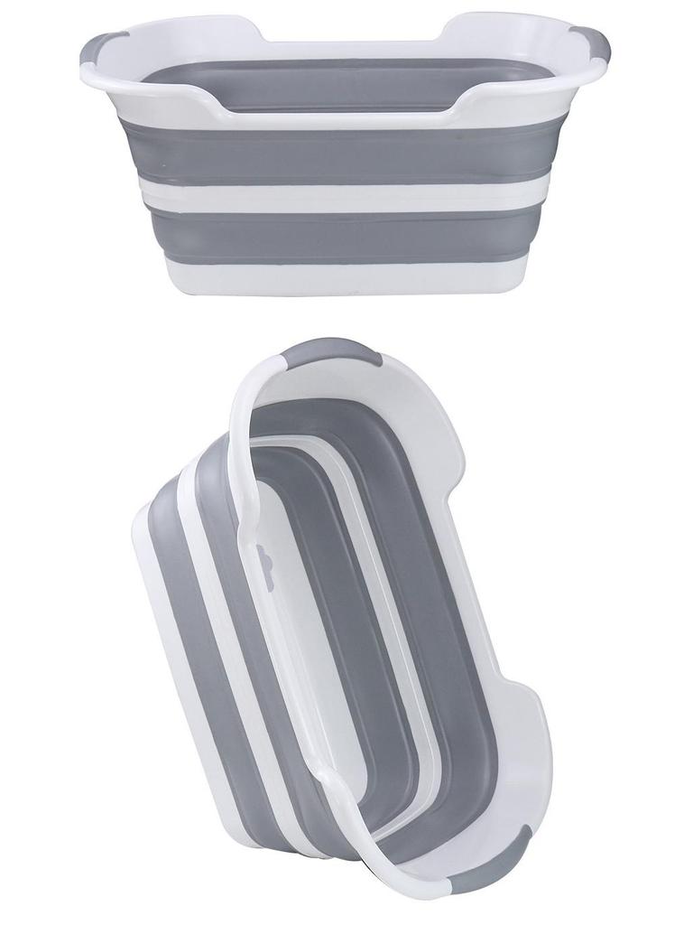 Foldable Pet Cleaning & Laundry Basin - Drainable, Multi-purpose, Storage Basket