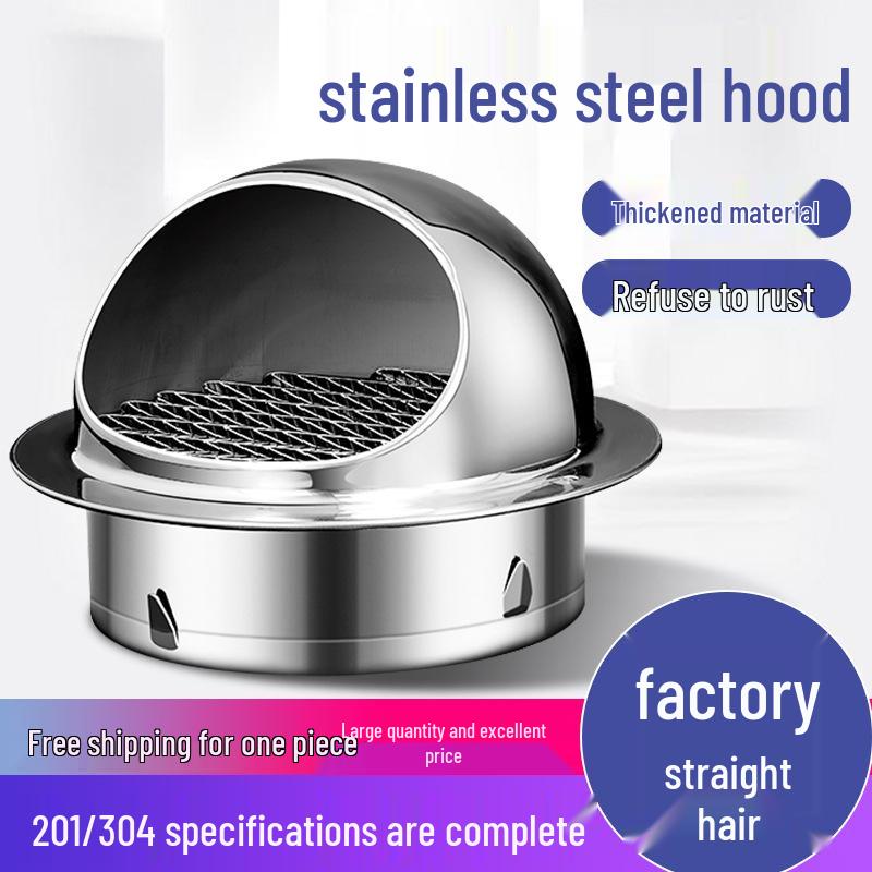 

Ветрозащитный колпак для вытяжки из нержавеющей стали 304 для наружных стен Regular Brushed 20MM