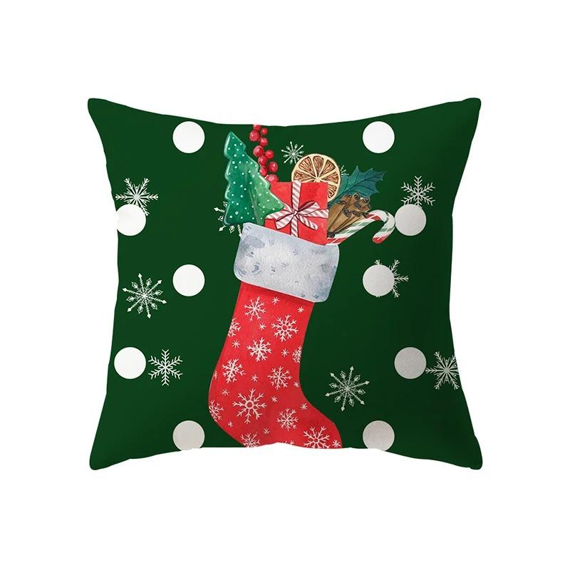 Christmas Themed Pillowcases Car Accessories Office Santa Claus Living Room Sofa Home Pillowcases