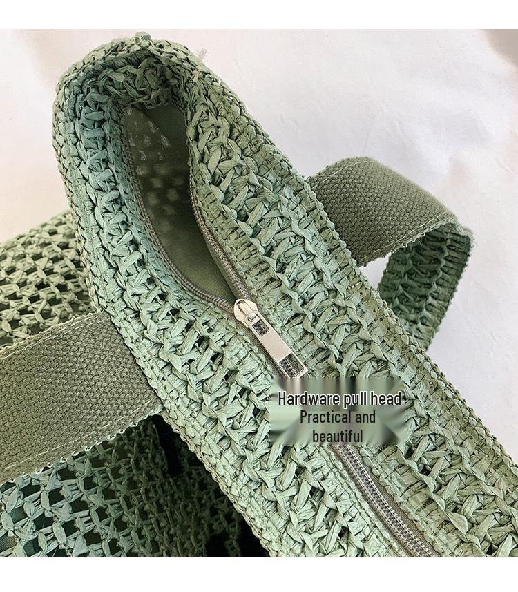 New Style Large Capacity Embroidered Straw Tote Bag